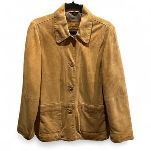 TWEED PEACOCK by PETER MILLAR Tan Suede Jacket Size S